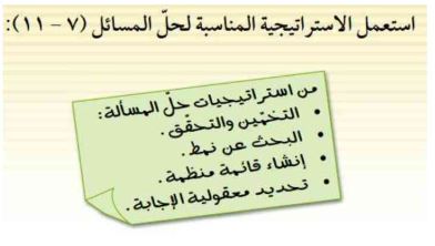 من استراتيجيات حل المسألة 