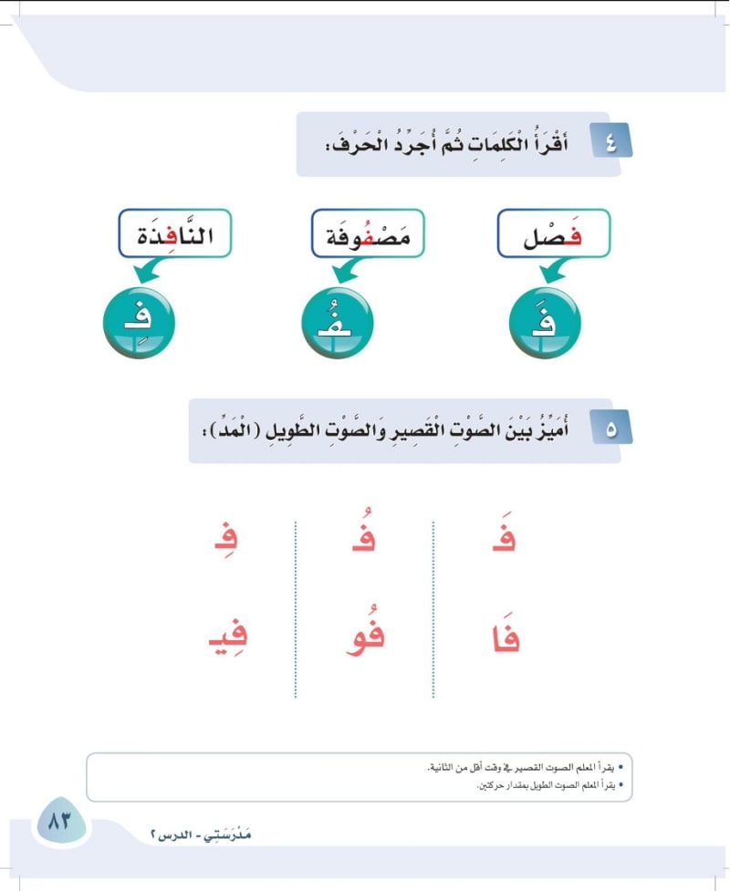أقرأ الكلمات