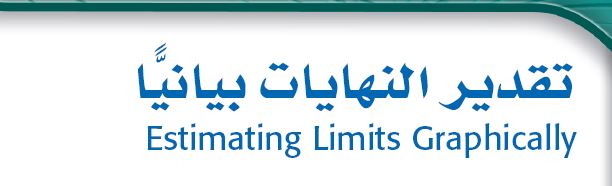 تقدير النهايات بيانياً