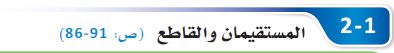 المستقيمان والقاطع