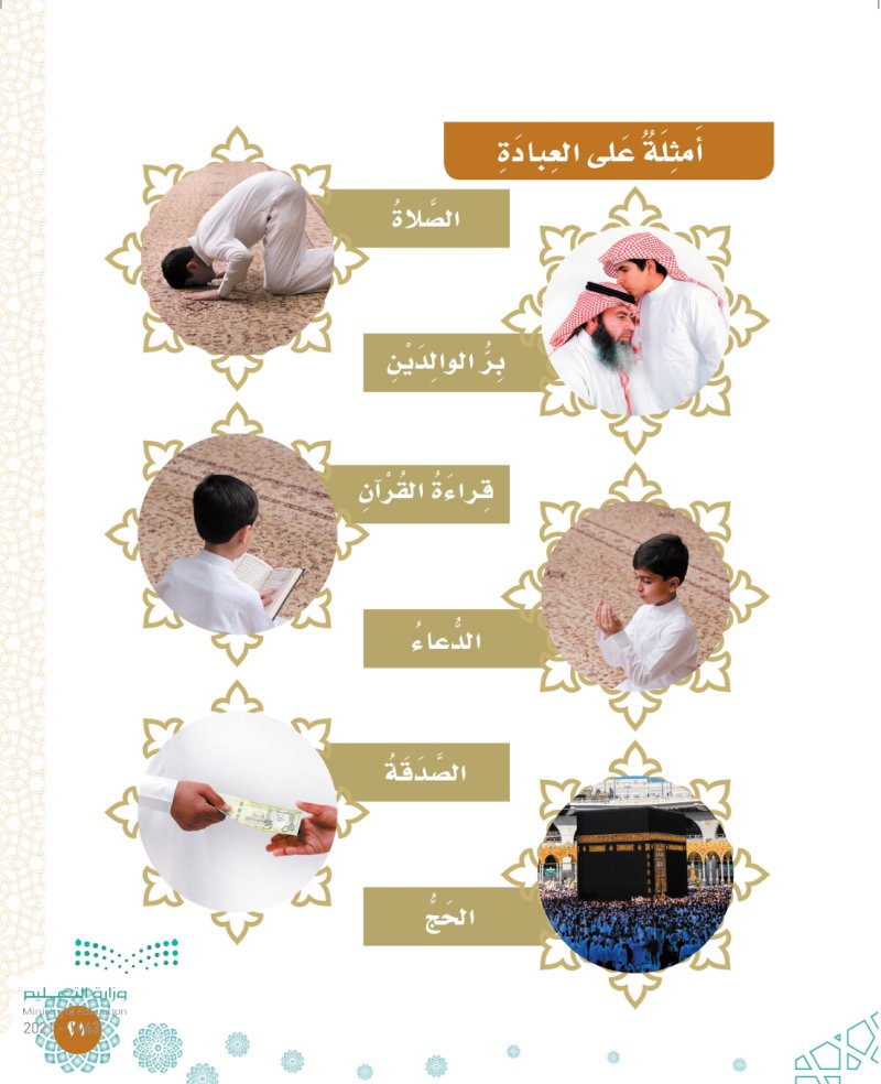 أمثلة على العبادة