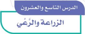 الدرس التاسع والعشرون: الزراعة والرعي
